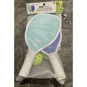 Franklin Pickleball 2 Player Wooden Paddle And Ball Set With Carry Bag BRAND NEW